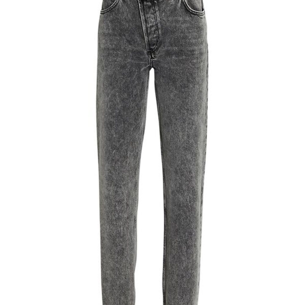 BOYISH The Casey Rigid High Rise Straight Jean Asymmetrical Buttons - Picture 13 of 13